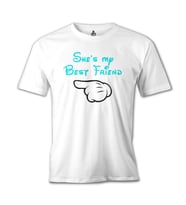 She's my Best Friend 2 Beyaz Erkek Tshirt