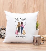 Best Friends Yastık ve Silver Kupa Bardak