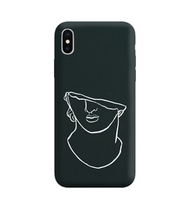 Iphone X Çizgi Tasarımlı Siyah Lansman Telefon Kılıfı