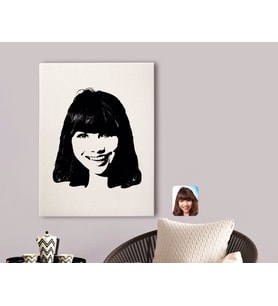 BK Gift Kişiye Özel Kadın Silüet Kanvas Tablo 70x100cm-1B