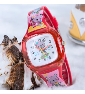 Koala Junior Temalı Kırmızı Renk Silikon Kordonlu Çocuk Saati ST-303712
