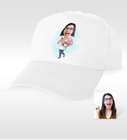 BK Gift Kişiye Özel Ev Hanımı Karikatür Beyaz Şapka  3