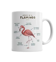 Bir Flamingo Anatomisi  Kupa Bardak Porselen