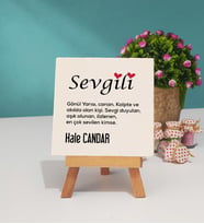 Sevgililer Günü Hediyesi Sevgili Tasarımlı Kişiye Özel Sevgililer Günü Hediyesi Dekoratif Taş Baskı 