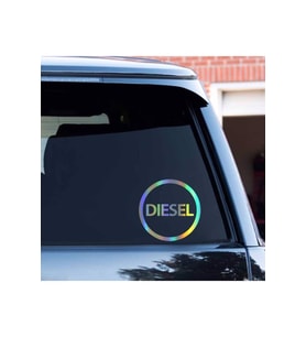 Diesel Yazısı 14CM Renkli Sticker 2 Adet Araba Yapıştırma