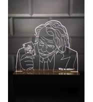 Joker Hediye Led Masa Lambası Ahşap Taban