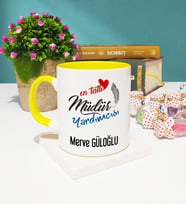 Mesajlı Müdür Yardımcısı Kupa Bardak Sarı
