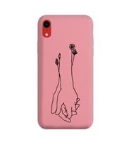 Iphone XR Çizgi Tasarımlı Pudra Lansman Telefon Kılıfı