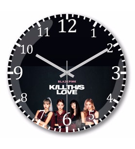 Kill This Love Blackpink Duvar Saati Bombeli Gercek Cam