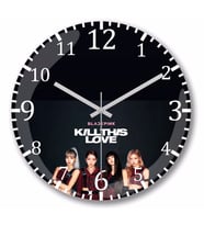 Kill This Love Blackpink Duvar Saati Bombeli Gercek Cam