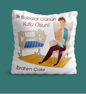 BK Gift Kişiye Özel Babalar Günü Temalı Yastık 20622