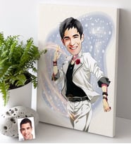 BK Gift Kişiye Özel Erkek Karikatürlü Kanvas Tablo 30x50cm-34