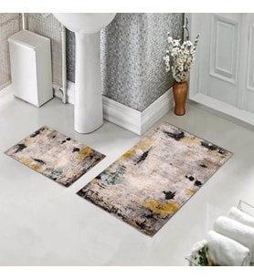 Banyo Halısı Ikili Klozet Takımı Kaymaz Tabanlı (60 xm x 100 cm + 40 cm x 60 cm) 