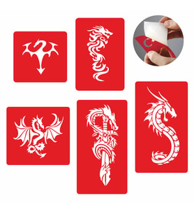 Dragon Ejderha Dövmesi Şablon Seti Tattoo SPREYSİZ