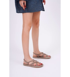 Rope Vizon Halat Sargılı Yazlık Sandalet