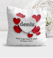 BK Gift Kişiye Özel Sevgililer Günü İsim Anlamı  Yastık  1