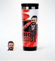 BK Gift Kişiye Özel Bay Big Boss Karikatürlü Çelik Termos Bardak  2