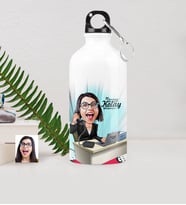 BK Gift Kişiye Özel Bayan Ceo Karikatürlü Metal Suluk 500 Ml 1