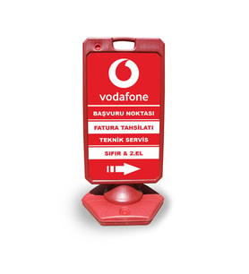 Vodafone   Reklam ve Yönlendirme Uyari Dubasi A Tabela Kırmızı