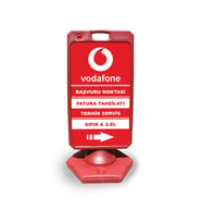 Vodafone   Reklam ve Yönlendirme Uyari Dubasi A Tabela Kırmızı