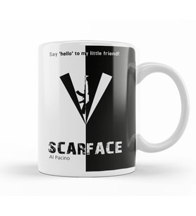 Scarface Say hello to my little firend! Kupa Bardak Porselen