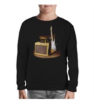 Fender and the Rock 'n Roll Siyah Çocuk Sweatshirt