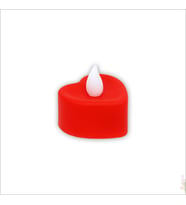 Led Işıklı Pilli Tealight Kalp MuM, 4x2cm Sarı Işık - 1 Adet (STD)