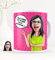 BK Gift Kişiye Özel Bayan Kolay Yetişmiyor Karikatür Beyaz Kupa Bardak - 5