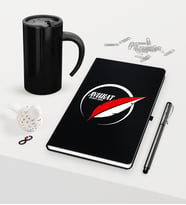 BK Gift Kişiye Özel Avukat Temalı Siyah Defter Kalem ve Termos Mug Seti - 13 (Model 1)