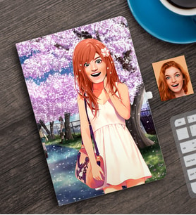 BK Gift Kişiye Özel Animasyon Bebek Karikatürlü Defter-1B