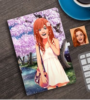 BK Gift Kişiye Özel Animasyon Bebek Karikatürlü Defter-1B