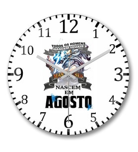 Agosto Duvar Saati Bombeli Gercek Cam