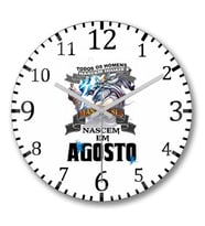 Agosto Duvar Saati Bombeli Gercek Cam