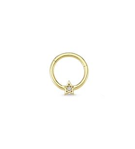 Altın Halka Yıldız Tragus Küpe