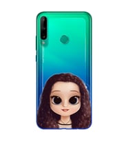 Kıvırcık Saçlı Kız Tasarımlı Süper Şeffaf Silikon Telefon Kılıfı Huawei P40 Lite