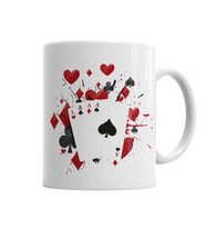 Poker Kupa Bardak Porselen