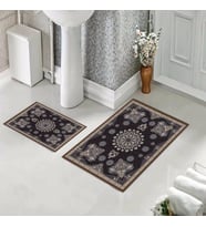 Banyo Halısı Ikili Klozet Takımı Kaymaz Tabanlı (60 xm x 100 cm + 40 cm x 60 cm) 