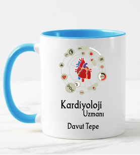 Kardiyoloji Uzmanı Kupa Bardağı Mavi