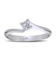 Lova D Renk 0,17 Karat Pırlanta Tektaş Yüzük - 1040051