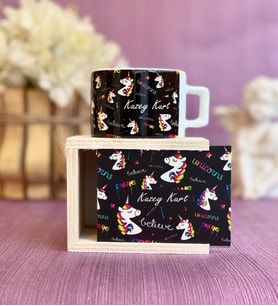Kişiye Özel Unicorn Tasarımlı Kutulu Kupa