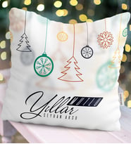 BK Gift Kişiye Özel Yılbaşı Mutlu Yıllar Temalı  Yastık - 15