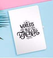 BK Gift Kişiye Özel Dünyanın En İyi Öğretmeni Beyaz Defter-30