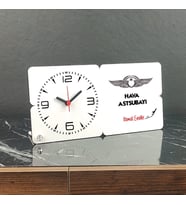 Hava Astsubayı Ahşap Masa Saati