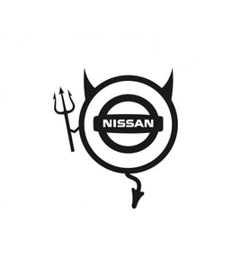 Nissan Araba Komik Şeytan Sticker Yapıştırma