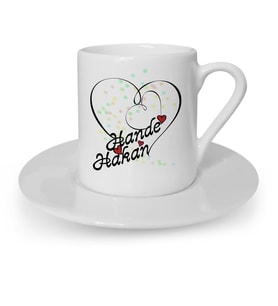 BK Gift Kişiye Özel Sevgililer Günü Temalı Türk Kahvesi Fincanı  11