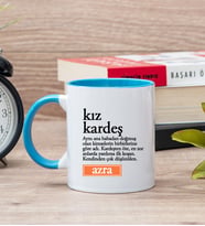 Kız Kardeş Kelime Anlamı Mavi Kupa Bardak