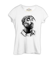 Tupac Shakur - Bandana Beyaz Kadın Tshirt