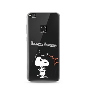 Snoopy Tasarımlı Süper Şeffaf Silikon Telefon Kılıfı Huawei P9 Lite 2017 