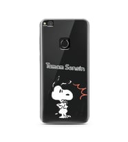 Snoopy Tasarımlı Süper Şeffaf Silikon Telefon Kılıfı Huawei P9 Lite 2017 