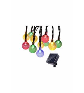 SGE TEKNOLOJİ Güneş Enerjili 7 Metre 50 LED RGB Led Bahçe Yılbaşı Parti Balkon Süsü Aydınlatma Lambası